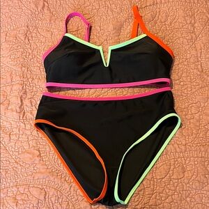 Black Bikini with Neon Trim